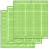 AIRCUT Standard Grip Cutting mat for Cricut Maker/Explore Air 2/Air/One(12x12 Inch, 3 Mats) Standard Adhesive Sticky Green Quilting Cricket Cutting Mats Replacement Accessories for Cricut