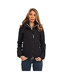 Superdry Women's Tech Hooded Pop Zip Wndcheater Waterproof Jacket, Blue (Nautical Navy/Lemonade), 8 (Manufacturer Size: XS)