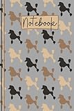Poodle Notebook: Cute Poodle Lined Journal, The Perfect Novelty Poodle Gift for a Dog Lover or Pet Owner - Grey