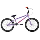 Eastern Bikes Paydirt Kids/Adults BMX Bike for Beginners - Multiple Colours, 20-Inch Wheels, Bar Pad for Street, Urban and Skatepark riding. (Light Purplish & Orange)