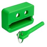 Decoralin Seat Belt Buckle Guard – Safety Cover with Keychain Release Key – Prevents Unbuckling by Kids & Dementia Patients – Durable Plastic Seat Belt Lock for Extra Passenger Safety (Green)