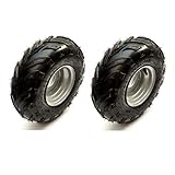 Set of 2 x Wheels & Tyre 145x70-6 Front/Rear Knobbly Tread Left & Right Quad Bike ATV