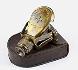 Vintage Brass Monocular Telescope with Leather Case – Antique Style Dollond London Pocket Scope 1921 Replica | Retro Nautical Collectible Gift for Men & Women