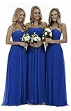 Lecureler Sweetheart Ruching Prom Bridesmaid Dress Royal Blue Size 8