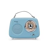 Roxel RFM01 Retro FM Radio Party speaker – Timeless Design, Superior Sound, FM Radio, MP3 Playback & Wireless BT Streaming, Perfect as a Gift (Blue)