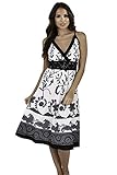 undercover lingerie Ladies Paisley Print Cross Over Cotton Summer Dress Large Black