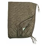 Army Style Poncho Liner Quilted Travel Car Blanket Sleeping Bag Ripstop Olive