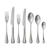 Robert Welch Baguette Vintage, 42 Piece Cutlery Set for 6 People. Matt Finish Made from Stainless Steel. Dishwasher Safe.