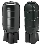 100 Litre or 210 Litre Slim Line Outdoor Rain Water Collector Complete Water Butt With Filler Kit & Lid (210 Litre Water Butt)