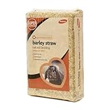 M&H Barley Starw Small Animal Bedding – Biodegradable Dust Extracted Pet Bedding for Rabbits Hamsters Guinea Pigs Gerbils Mice & Chinchillas (Barley Straw)