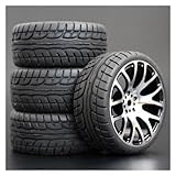 OLDDO 1/10 Rc Wheels Tires Set Fit For Tamiya Tt02 Tt01e For Hpi Rs4 Sprint(GOLD)