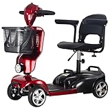 iCAN X-02 2025 Model Portable Mobility Scooter, 120 Kg Capacity, 12.5 Mile Long Range, Removable Battery, UK Regulated, LED Headlight, Removable Basket, CupHolder, Light Weight, Front Fairing