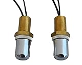 Alchemy Parts Motorbike Number Licence Plate Lights Bolt Bullet Screw in with Chrome Body for all Motorcycles Cars Vans Hot Rods Pick Up - PAIR
