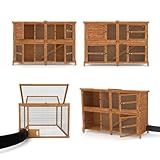 6ft Chartwell Double Rabbit Hutch + 6ft Burrow Run COMBO | Huge Living & Playing Area | The ULTIMATE Bunny Home