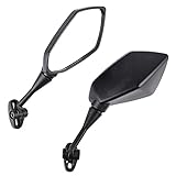 Round Motorcycle Mirrors For CBR600F4 CBR600F4I VTR1000 RC51 RVT1000R Motorcycle Rearview MirrorsBlack(Black)