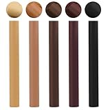 5 Pack Wax Filler Wood Repair Sticks, Light to Dark Brown Oak Wood Scratch Repair Crayons, Multi-Surface Wood Filler for Furniture Scratch Wooden Floor Table Door Guitar Scratches Holes, Eco-Friendly