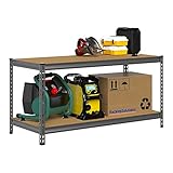 Heavy Duty 2 Level Workbench 250KG Load Capacity Workstation Home Garage DIY Work Table 900mm H x 1200mm W x 600mm D