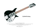 John Lennon's 1964 Rickenbacker 325 Capri Art Poster A3 Size