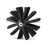 Chimney Cleaning Brush, Flexible Dryer Vent Chimney Sweep Brush Nylon Bristle Replacement Head for Sweeping Kitchen Fireplace Chimney Pipe (150 mm)