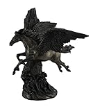 Veronese Design Pegasus Flying and Galloping Through Cliffs Mythology Statue