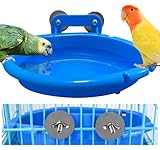 cakefly Bird Bath for Cage Bird Water Bowl Budgie Bath Tub Bird Food Feeder Shower Tray Parrots Bathing Tubs Budgie Toys Accessories for Small Birds Parakeet Canary Lovebirds Finch (Bath Tub)