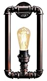 Vintage Industrial Water Pipe Wall Light Rustic 1 Lamp Metal Steampunk M0068