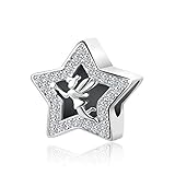 SBI Jewelry Tinker Bell Charm for Bracelet Fairy Tale Angel Crystal Star Bead Birthday Gift for friend Best Friend