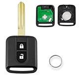 For Nissan X-Trail Key 433Mhz For Qashqai Key For Nissan Note Key For Nissan Micra Remote Key For Nissan Navara Key Fob 2 Buttons Remote Car Key Fob 5WK4 876 with ID46 Chip Key Ring
