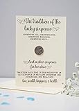 Bride's Sixpence Coin and Card | Sixpence Tradition | Something Old, Something New, Something Borrowed, Something Blue, and a Sixpence for Her Shoe