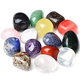 XIANNVXI 15Pcs Polished Healing Crystals Set Crystals and Gemstones Bulk Reiki Tumbled Stones Assorted Crystals for Beginners Collectors 0.55lbs