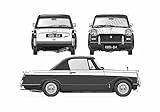 A4 Photo Blueprint Triumph Herald 948cc Coupe 1959