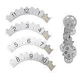 QWUUYEC 3D Moving Gear Clock, Large Silver Mechanical Wall Clock, 40.5cm - Exquisite Craftsmanship, Durable 304 Stainless Steel, Retro Decorative Art for Living Room