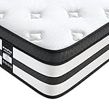 Inofia Double Mattress Memory Foam 4FT6,11 Inch Hybrid Sprung Mattress with Fire Resistant, Responsive Zoned Support & Motion Isolated,100 Night Home Trial, LUXE Collection