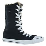 Junior Girls Converse Chuck Taylor Knee Hi Black Trainers