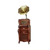 Vinyl Player Vintage, Big Horn Antique Wireless Turntable Hi-Fi System Bookshelf Speakers,Vinyl Record Player Gramophone