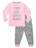 Harry Bear Leopard Print Pyjamas | Long Sleeve Girls Pyjamas | Girls’ Pyjama Sets | Pink 6-7 Years