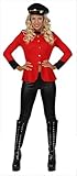 Pop Soldier Costume, Red Military Jacket with Black Leggings and Cap, 3-Piece Fancy Dress Set (X-LARGE 14-16's)