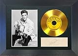 Elvis Presley #131 GOLD DISC Thats All Right Signed Autograph Mounted Reproduction A4 Print (Black Frame)