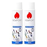 Karrma Ltd.| Newport Gas For Lighters 300ml Compatible with All Lighters BBQ, Candle, Camping, Gas, Kitchen, Cooking Lighter - Pack of 2 x 300ml