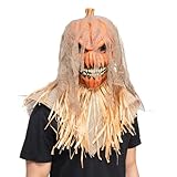 Wicked Costumes Evil Pumpkin Scarecrow Full Head Latex Mask Fancy Dress Accessory