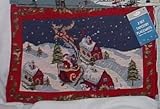 Toyland 3 Packs of 2 Santa On Sleigh Design Tapestry Table Placemats - Christmas Dinner Table Accessories - Traditional Decorations…