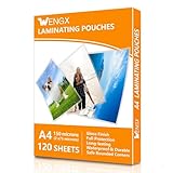 120 Sheets A4 Laminating Pouches,Gloss Finish,Rounded Corners, Clear,150 Micron (2 x 75 Micron) Laminator Pouches Glossy Laminate Pouch-Flexible Rigidity for Everyday Use