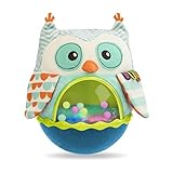 B. toys – Owl Be Back – Crawling – Tummy Time – Sensory & Musical Toy for Babies – Wobbling Toy with Colorful Balls – 6 Months