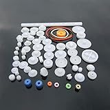 TopHomer 60 Pcs Plastic Gears Set Single Double Reduction Gear Worm Gear Robot Parts DIY Kit Plastic Gear Shaft Belt Rack White for Aircraft Car Model