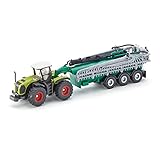 siku 1827, Claas Xerion with Vacuum Tanker, 1:87, Metal,Plastic, Green, Extendable drip hose boom