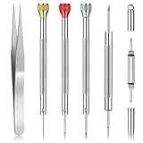 JOREST Watch Screwdriver Set for Glasses & Clock Repair, Small Screwdrivers Flathead Phillips Hex, Watchmaker Tool for Watch Back Removal & Watch Strap Link Removal & Watch Battery Replacement