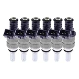 RATCHROLL 6 Pcs No.13537546245 Fuel Injector for BMW 330ci (E46) L6 3.0L 2001-2006 for BMW 330i (E46) L6 3.0L 2001-2005 Car Engine Flow Match Fuel Nozzle