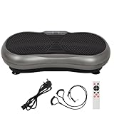 Vibration Plate Exercise Machine for Home Use Whole Body Workout Fitness Vibration Platform with Resistance Band,265lbs Weight Capacity