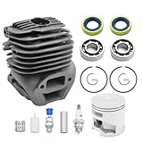 Hoypeyfiy 506 38 61-71 51mm Cylinder Piston Bearings Kit, Replacement for Husqvarna K760 K750 Cutoff Concrete Saw Models, with spark plug bearings fuel filter