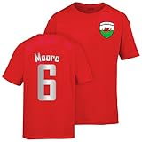Varsany Personalised Wales Football T-Shirt – Welsh Rugby Shirt for Adults Kids, Classic Football Shirts & Welsh football Tops - Red M